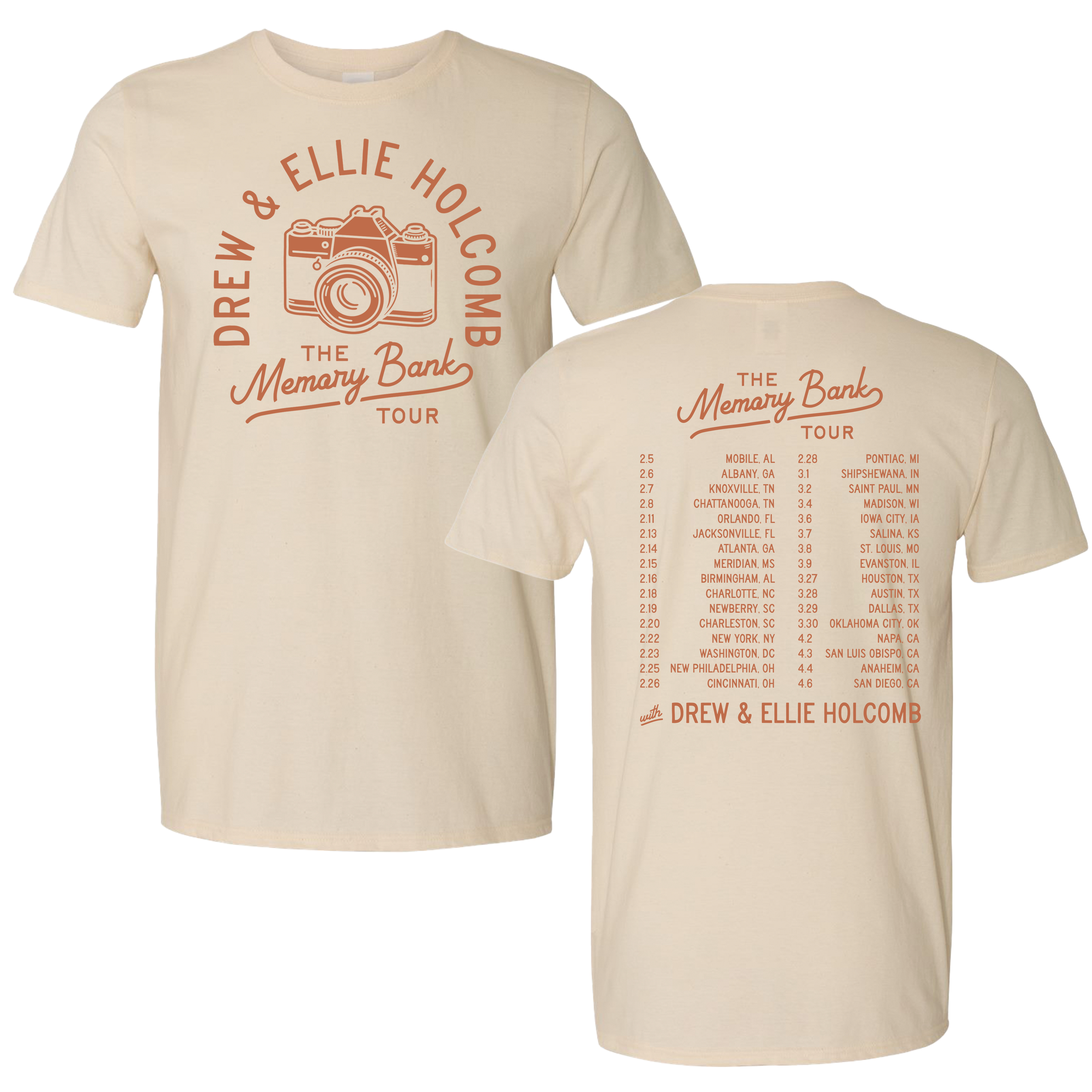 Memory Bank Tour Tee Natural