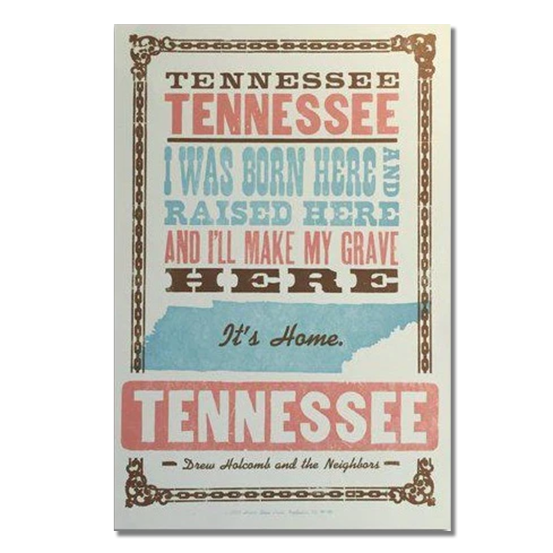 "Tennessee" Lyric Poster